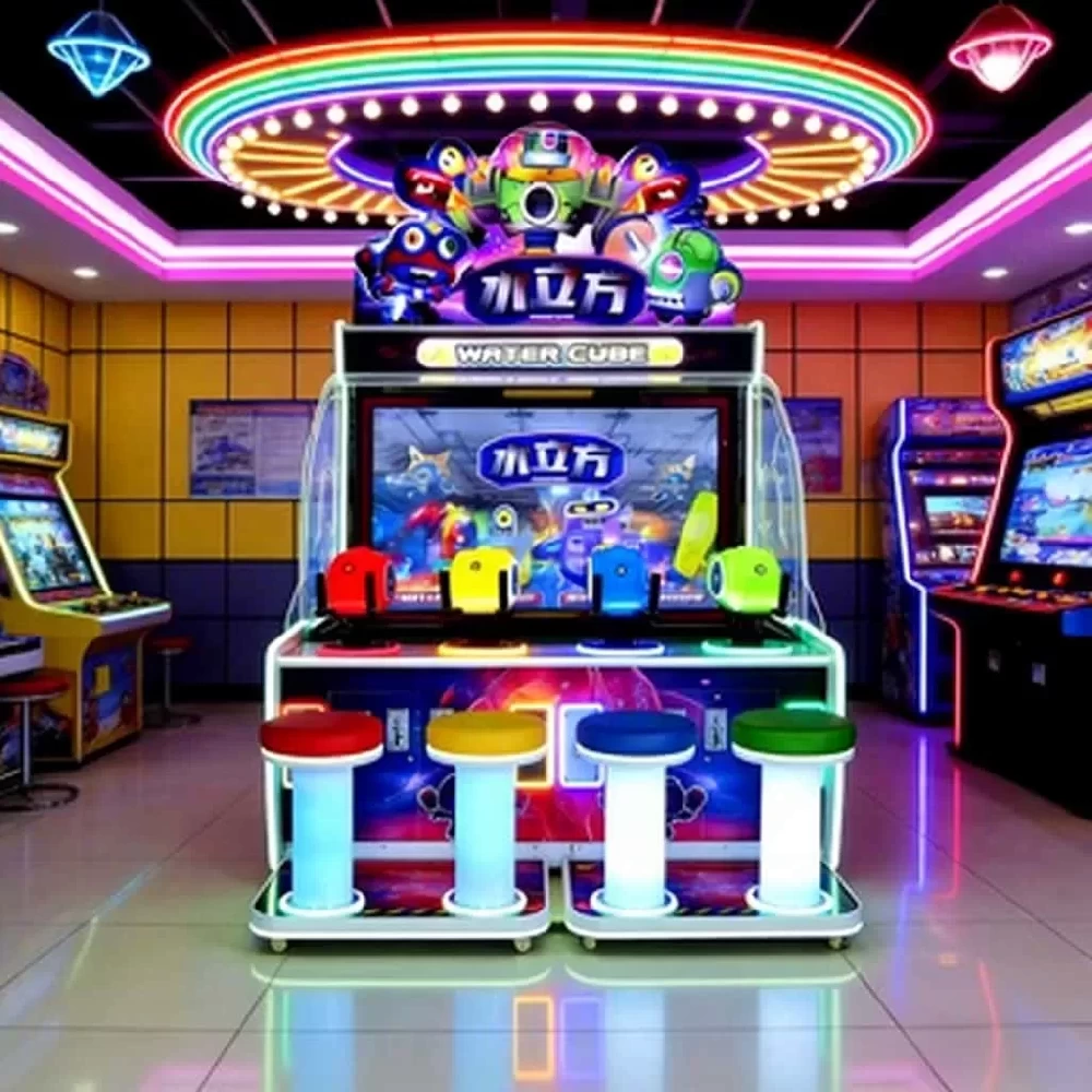 4 Player Water Shooting Arcade Machine | Indoor Commercial Arcade Game for Entertainment Business