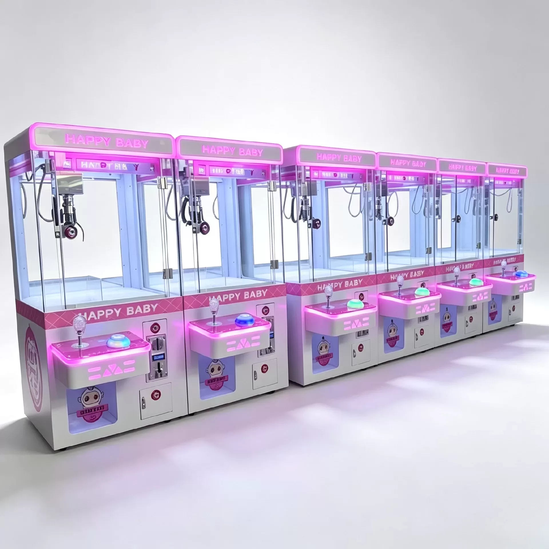Happy Baby mini claw machine commercial crane detailed specifications panel