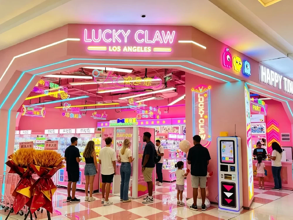 USA Los Angeles Mall Claw Machine Store Project Case
