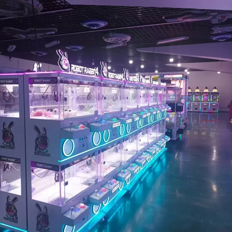 Commercial claw machines in different sizes for arcade businesses and entertainment venues