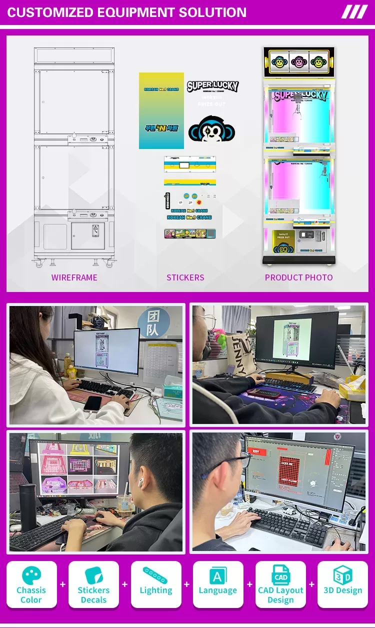 INFINITEND Double-Deck II customized equipment solution with wireframe stickers and product photo options