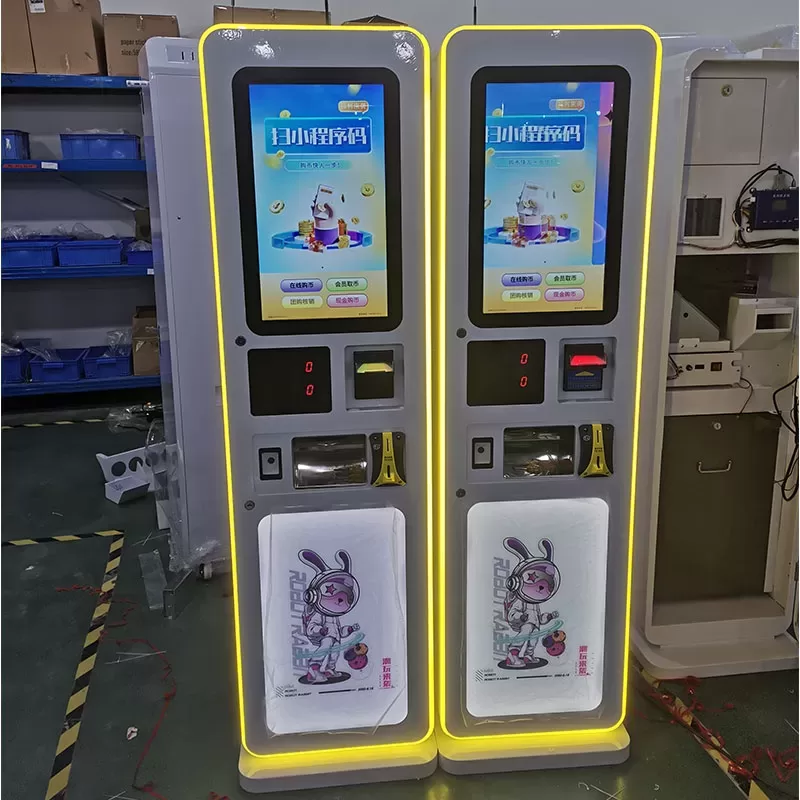 Super Coin Station 21.5-inch self-service coin exchange machine product details with HD touch LCD screen
