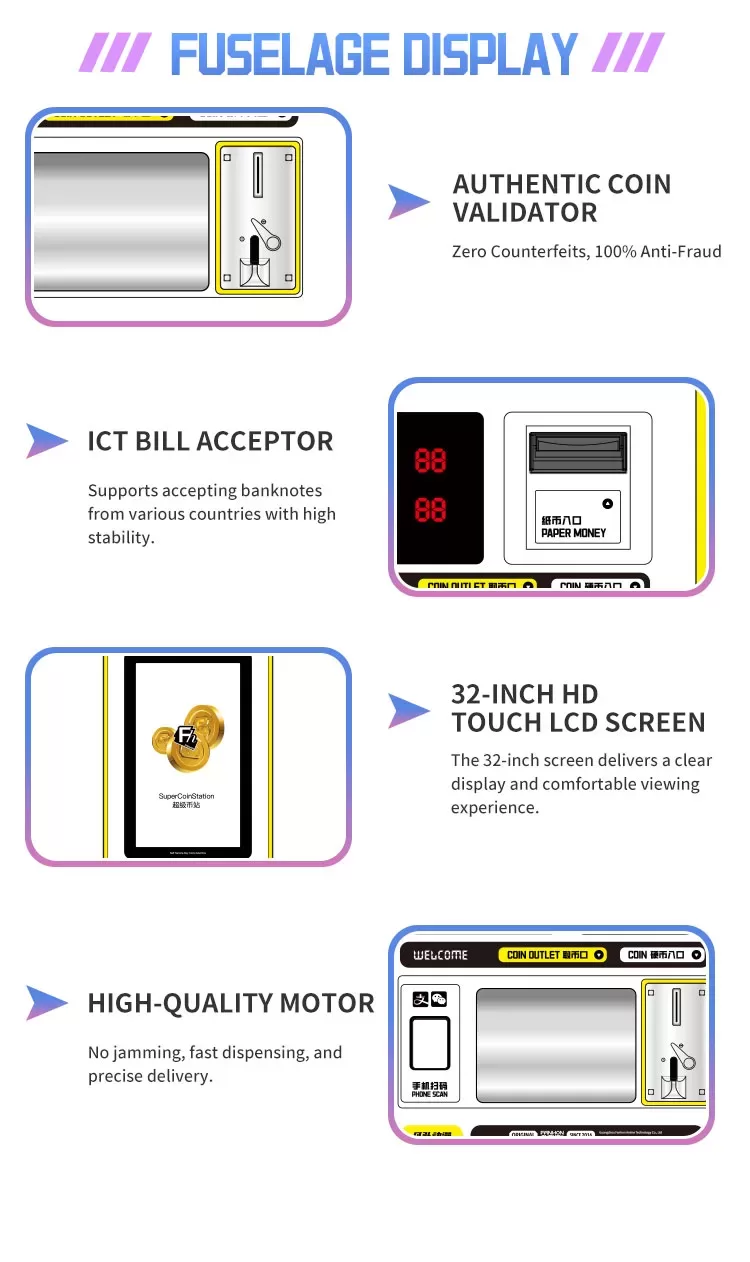 Super Coin Station ICT bill acceptor supporting multi-country banknotes with high stability