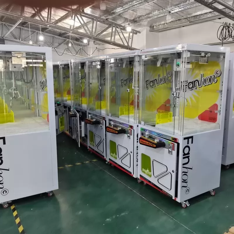 Commercial claw machine with attractive LED lighting for arcade and entertainment businesses