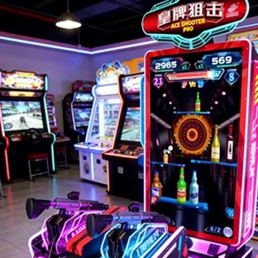 ACE Shooter Pro installed in arcade center and indoor amusement zone with 2-player shooting action