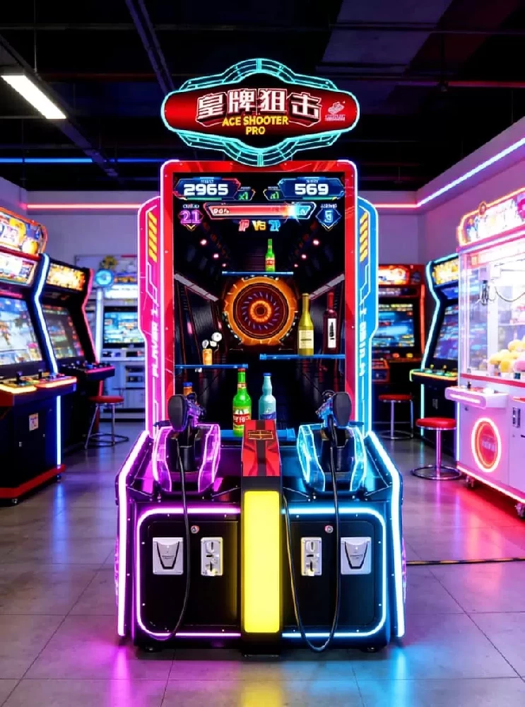 ACE Shooter Pro (2-Player Rifle) | Electronic Coin Operated Arcade Shooting Game for Indoor Use