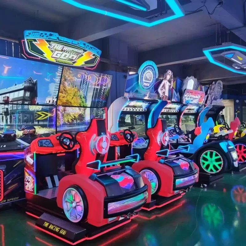 Commercial arcade machines prepared for international shipping from a China factory