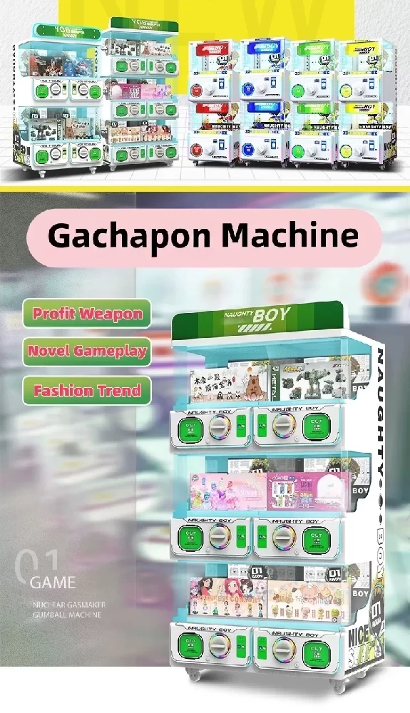 Naughty Boy Gachapon Machine | Multi-Player Twist Egg Vending Game for Amusement Centers