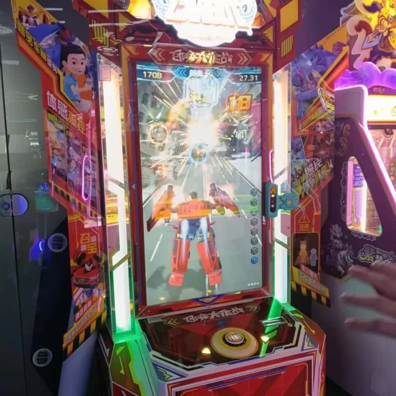 Customers entering a modern arcade venue with clear signage