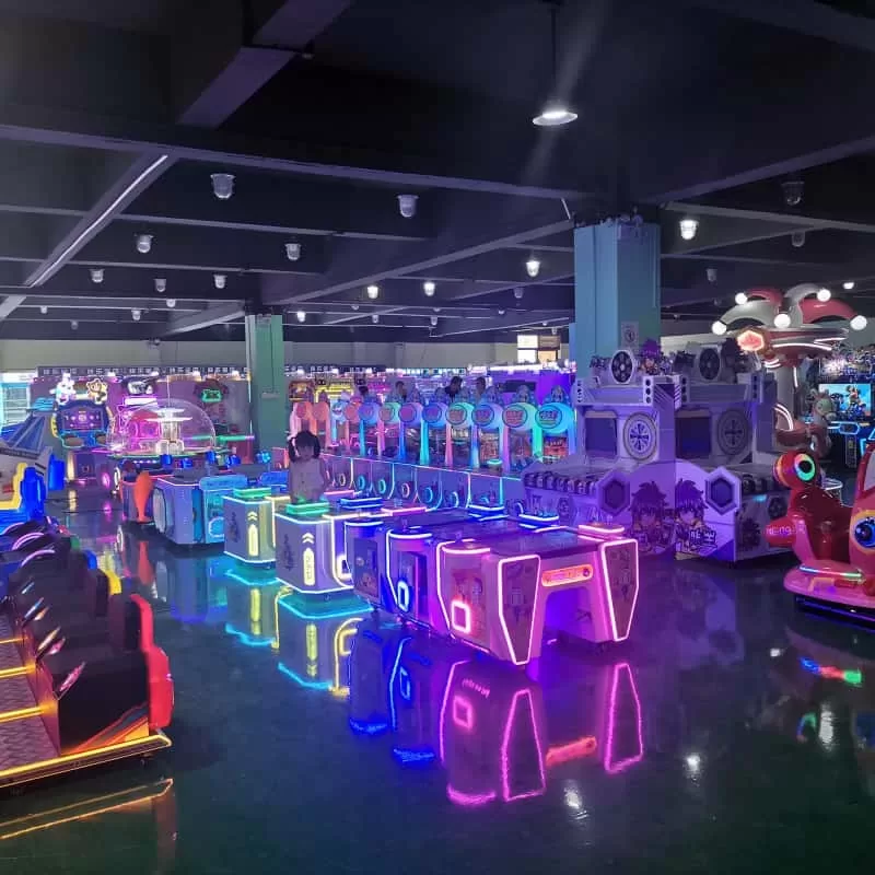 Commercial arcade machines with energy-efficient LED lighting